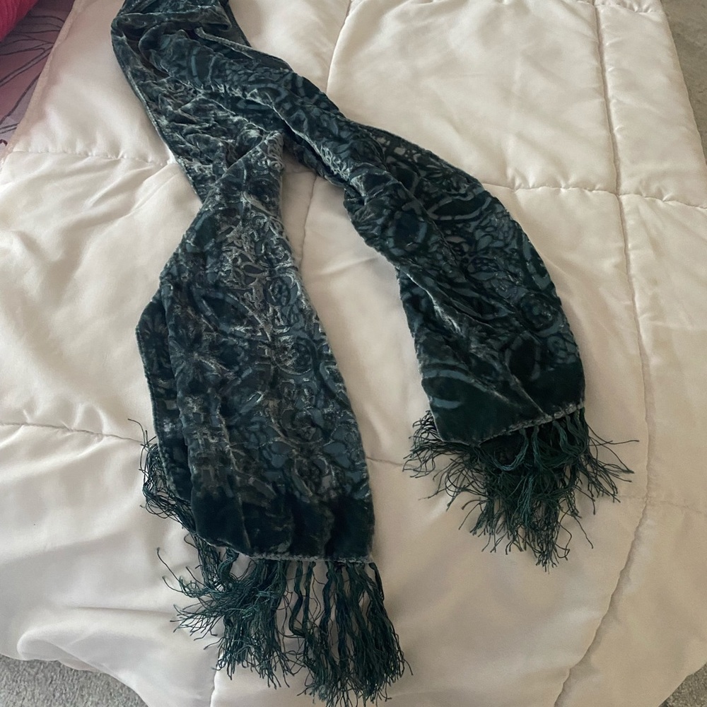 New velvet dark teal fashion scarf